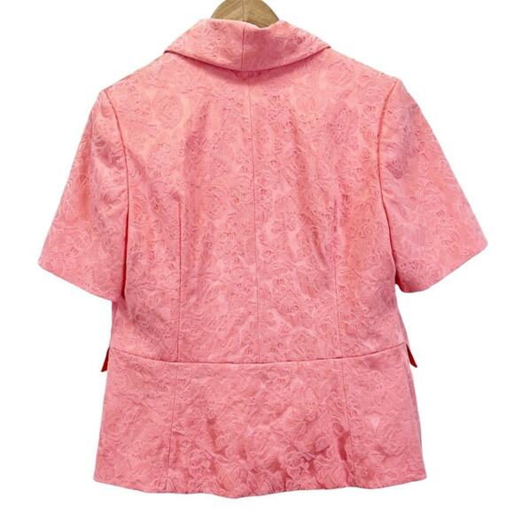 Pendleton Peplum Brocade Floral Blazer Size 14 Cottagecore Spring Feminine - Picture 2 of 9